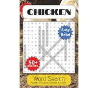 Chicken Word Search Puzzle Book: Word Searches with Easy to Read Print about Chickens, Poultry, Farmers and More | 6x9 inches, 110 pages | 50+ Puzzles ... Gift for Vacations, Holidays and Spare Times