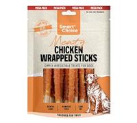 Chicken Wrapped Stick Dog Treats Made with Real Chicken, Low Fat Chewy Training Rewards with Dental Support, Easy Digest Snacks in Resealable 250g Pouch for Dogs - Mega Pack