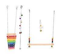CHICKEN XYLOPHONE SWING TOY FRUIT FORK SET FUN TREAT FOR POULTRY