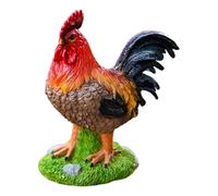 Chicken Yard Art - Hand Painted Decorative Resin Sculpture | Colorful Rooster Garden Decor for Patio, Lawn, Kitchen, Home, Outdoor Garden, Terrace, Porch, Farmhouse Style