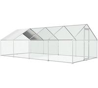 CHICKENPEN Large Chicken Coop for 20 Chickens Metal Chicken Run with Waterproof Cover for Walk-in Chicken Run for Yard Outdoor Poultry Cage