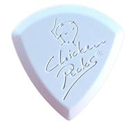 ChickenPicks Guitar-picks Badazz III 2.0mm 1-Pack, White, Small, Custom, Compatible with Guitar, Gauge 2.1mm, 2.7mm