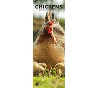 Chickens 2026 Wall Calendar, 12-Month Slim Format, Made in England