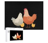 Chickens And Chicks Wooden Jigsaw Puzzles for Adults Intelligent Games Home Decor Artwork for Home Office