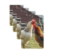 Chickens and Farm Car Air Freshener Cards for Women Men 4 Pack Cute Car Accessories Long Lasting Scent Car Diffuser Hanging Auto Aromatherapy Tablets Car Fresheners Gifts