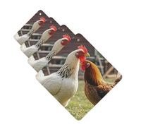 Chickens and Farm Car Air Freshener Cards for Women Men 4 Pack Cute Car Accessories Long Lasting Scent Car Diffuser Hanging Auto Aromatherapy Tablets Car Fresheners Gifts