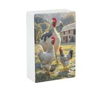 Chickens and Farm Cigarette Case Stylish Lightweight Pocket Holder Case for Smoke Waterproof Cigarette Dispenser Cigarettes Accessories for Outdoor Camping Hiking