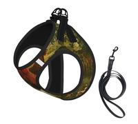 Chickens and Farm print Dog Harness, 2X Buckle,Dog Vest,No Pulling Front Leash Clip,for Small Medium Dogs
