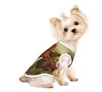 Chickens and Farm print Dog Shirts for Small Dogs Stretchy T-Shirts Lightweight Tank Top Sleeveless Striped Vest