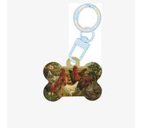 Chickens and Farm Printing Dog Tag Bone Shaped Double Sided Pattern Dog Id Tags Bone Shaped Pet Name Tags Dog Collar Tags