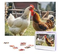 Chickens and Farm Puzzles from Photos 1000 Pieces Personalized Wooden Puzzle Challenging Jigsaw Puzzles for Adults Custom Picture Puzzle Gifts for Family Wedding Friend