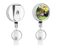 Chickens and Rooster Funny Retractable Badge Clip Printed Holder