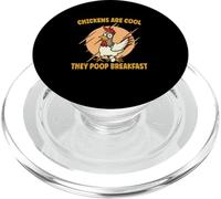 Chickens Are Cool They Poop Breakfast Chicken Poultry Farmer PopSockets PopGrip for MagSafe
