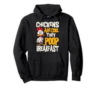 Chickens Are Cool They Poop Breakfast Chicken Poultry Farmer Pullover Hoodie