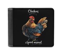 Chickens are My Spirit Card Holder Wallets PU Bifold | Slim Wallet for Women Men with Money Clips 2 Hidden Compartments and 6 Slots