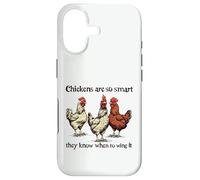Chickens Are So Smart They Know When To Wing It Pun Case for iPhone 17