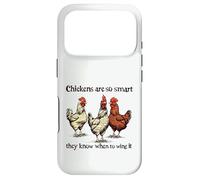 Chickens Are So Smart They Know When To Wing It Pun Case for iPhone 17 Pro