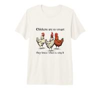 Chickens are So Smart They Know When to Wing It Pun Premium T-Shirt