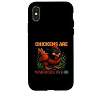 Chickens Are Warriors Within Funny Poultry Ninja Case for iPhone X/XS