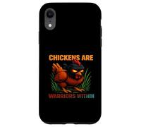 Chickens Are Warriors Within Funny Poultry Ninja Case for iPhone XR