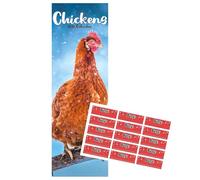 Chickens Calendar 2026 Slimline Calendar with FREE Organisational Stickers, Chicken Gift