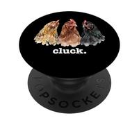Chickens Cluck Funny Chicken Lover Funny Cluck PopSockets Adhesive PopGrip