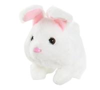 Chickens Eggs My Realistic Bunny Toy Handmade Bunny Toys Educational Interactive Toys Bunnies Can Walk Realistic Stuffed Animals Easter Plu Sh Hopping Toy Walking Singing (White, One Size)