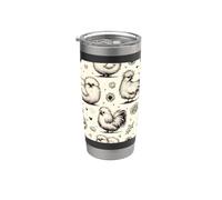 Chickens Floral Pattern Hand Drawn Silkie Chicken Stainless Steel Insulated Tumbler