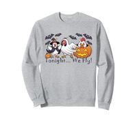 Chickens Ghost Witch Halloween Costume Tonight We Fly Sweatshirt