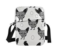 Chickens Lay Devil Egg White messenger bag cute cross body bag men Croos Body Purses Woman Handbag Shoulder Strap Adjustable Strap for Shopping Shopping Outdoor Daily