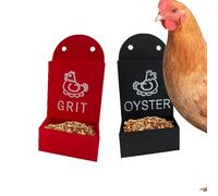 Chickens Oyster and Grit Feeder, Poultry Feeding Trough Set, 7.28x3.15x3.5 inches, Durable Build, Easy Refill Access, 2-Piece Farm Container for Coop Duck Hen Feeding Station Use
