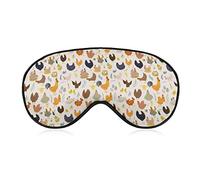 Chickens Pattern Sleep Masks Eye Cover Blackout with Adjustable Elastic Strap Night Blindfold for Women Men Yoga Travel Nap