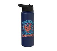Chickens The Gateway to Conspiracies Stainless Steel Insulated Water Bottle