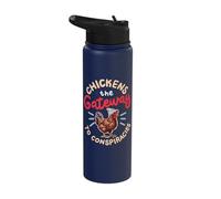 Chickens The Gateway to Conspiracies Stainless Steel Insulated Water Bottle