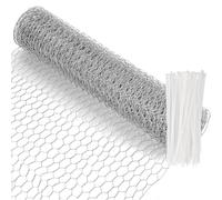 Chickens Wire,Wire Mesh,15m Chicken Wire Mesh Roll,Outdoor Anti-Rust Galvanized Wire Mesh Fence, Protecting Horticultural Plants (40cm*15m)