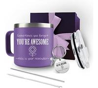CHICKOR Best friend birthday gifts for women - Purple gifts Mug/Tumbler 14 oz Sometimes You Forget You're Awesome - Funny Idea,Thank You, Teacher, Mom, Her, Female, Coworker, Who Have Everything