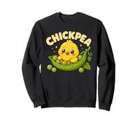 Chickpea Funny Chick Pea Pod Pun Cute Baby Chicken Sweatshirt