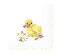 Chicks and Flowers Easter Cocktail IHR Paper Cocktail Napkins 25 cm 20 Pack 3 ply