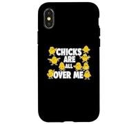 Chicks Are All Over Me Funny Sarcastic Easter Egg Hunt Joke Case for iPhone X/XS