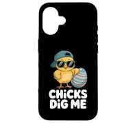 Chicks Dig Me Cool Funny Easter Chick Humor Case for iPhone 16