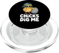 Chicks Dig Me Cool Funny Easter Chick Humor PopSockets PopGrip for MagSafe