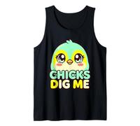 Chicks Dig Me Cute Bird Funny Confident Guy Tank Top