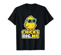 Chicks Dig Me Easter Humor Holiday Seasonal Spring Farmer Value Graphic T-Shirt
