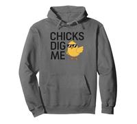 Chicks Dig Me Easter Toddler Boys Men Happy Easter Funny Pullover Hoodie