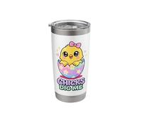Chicks Dig Me Easter Toddler Boys Men Happy Easter Funny Stainless Steel Insulated Tumbler