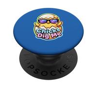 Chicks Dig Me Funny Baby Chick in Sunglasses Humor Easter PopSockets Adhesive PopGrip