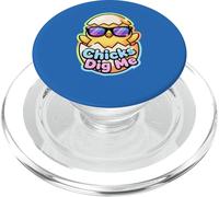 Chicks Dig Me Funny Baby Chick in Sunglasses Humor Easter PopSockets PopGrip for MagSafe