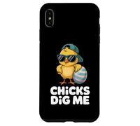 Chicks Dig Me Funny Easter Chick Sunglasses Boys Men Case for iPhone XS Max