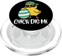 Chicks Dig Me Funny Easter Quote Chick With Sunglasses PopSockets PopGrip for MagSafe
