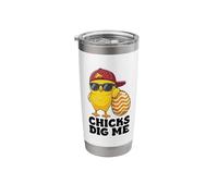 Chicks Dig Me Happy Easter Funny Stainless Steel Insulated Tumbler